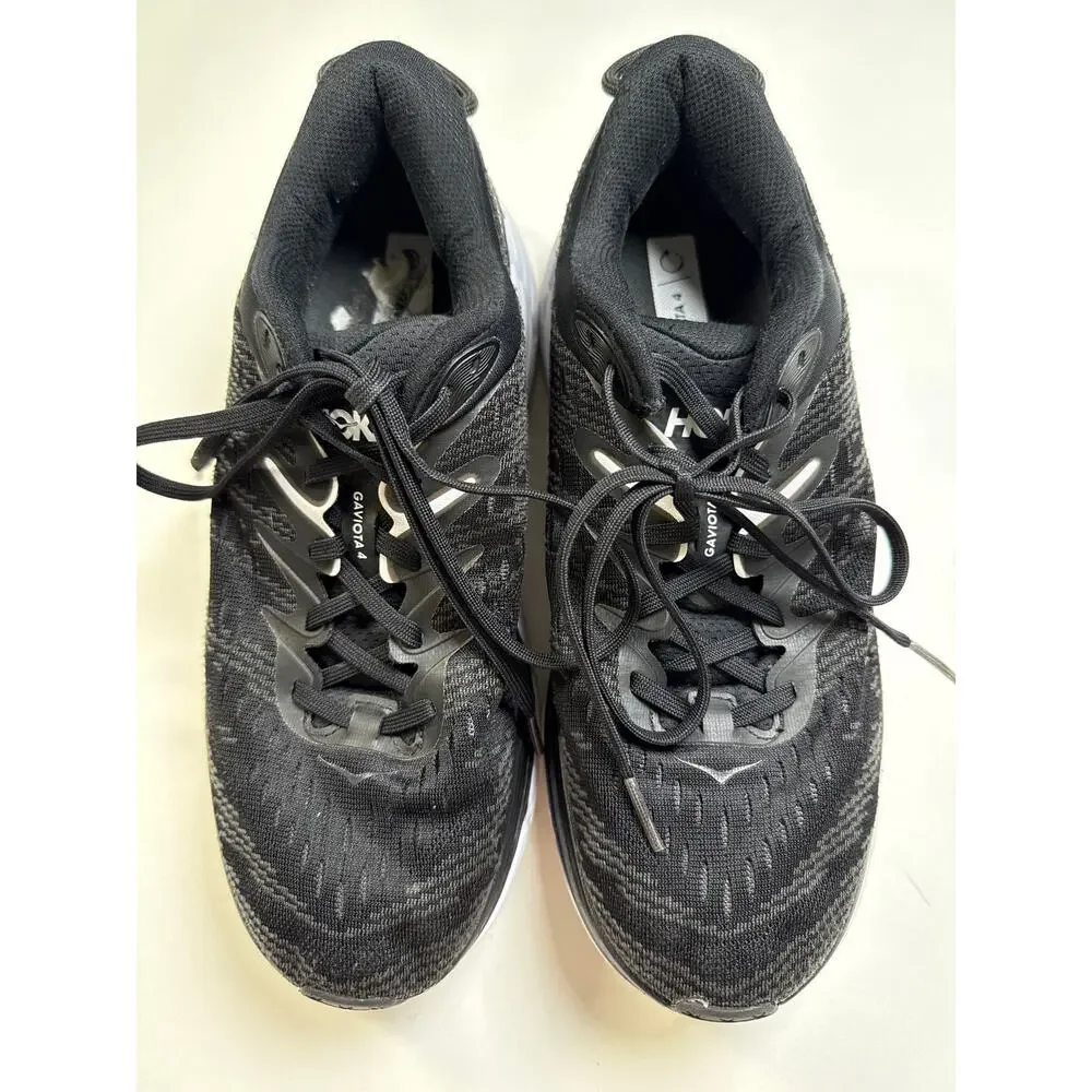 Hoka One One Gaviota 4 Mens Shoes‎ Size 9D Black White Training Running 1123198